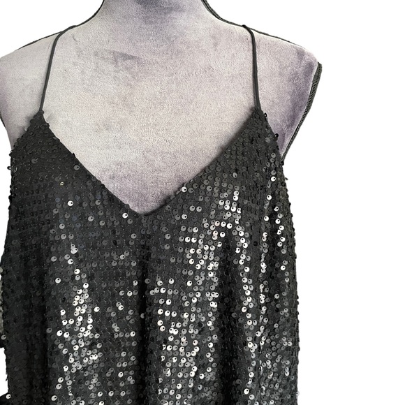 NSR Black Sequin Swing Dress Size S NWT - Picture 2 of 4